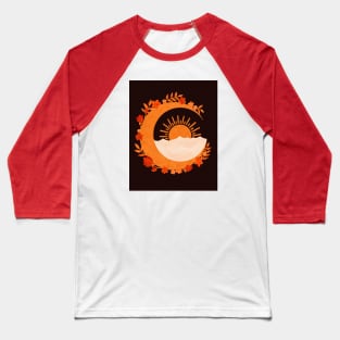 Mountains On Moon Baseball T-Shirt